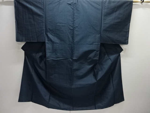 JAPANESE KIMONO FOR MEN / UNUSED TSUMUGI / WOVEN GEOMETRIC PATTERN 
